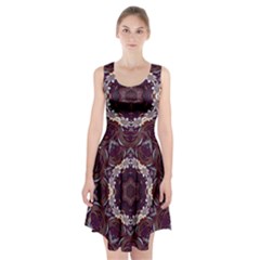 Rosette Kaleidoscope Mosaic Abstract Background Racerback Midi Dress by Vaneshop