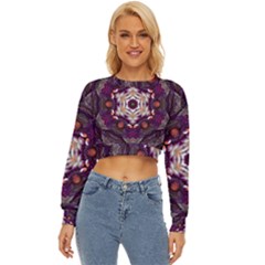 Rosette Kaleidoscope Mosaic Abstract Background Art Lightweight Long Sleeve Sweatshirt by Vaneshop