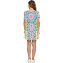 Mandala Pattern Rainbow Pride Tiered Short Sleeve Babydoll Dress View4