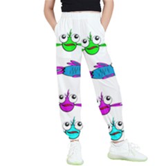 Fish Swim Cartoon Funnycute Kids  Joggers by Sapixe