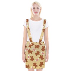 Gingerbread Christmas Time Braces Suspender Skirt by Pakjumat