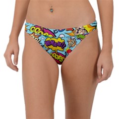 Comic Elements Colorful Seamless Pattern Band Bikini Bottoms by Amaryn4rt