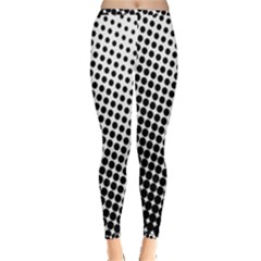 Background-wallpaper-texture-lines Dot Dots Black White Inside Out Leggings by Amaryn4rt