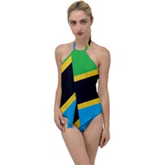 Flag Of Tanzania Go With The Flow One Piece Swimsuit by Amaryn4rt