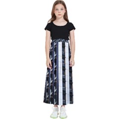 Architecture-building-pattern Kids  Flared Maxi Skirt by Amaryn4rt