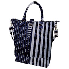 Architecture-building-pattern Buckle Top Tote Bag by Amaryn4rt