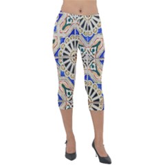 Ceramic-portugal-tiles-wall- Lightweight Velour Capri Leggings  by Amaryn4rt