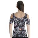 Blackberries-background-black-dark Butterfly Sleeve Cutout T-Shirt  View2