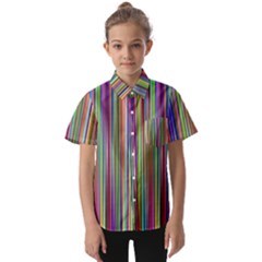 Striped-stripes-abstract-geometric Kids  Short Sleeve Shirt by Amaryn4rt