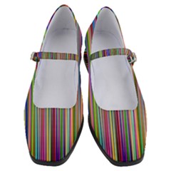 Striped-stripes-abstract-geometric Women s Mary Jane Shoes by Amaryn4rt