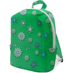 Snowflakes-winter-christmas-overlay Zip Up Backpack by Amaryn4rt