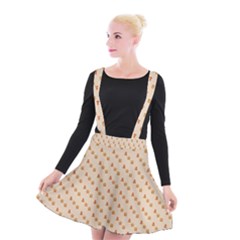 Christmas-wrapping-paper Suspender Skater Skirt by Amaryn4rt