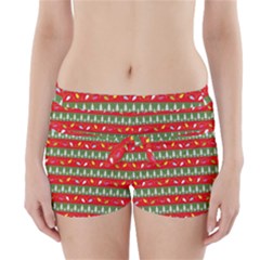 Christmas-papers-red-and-green Boyleg Bikini Wrap Bottoms by Amaryn4rt