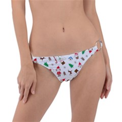 Christmas Shading Pattern Ring Detail Bikini Bottoms by Amaryn4rt