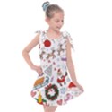 Christmas Theme Decor Illustration Pattern Kids  Tie Up Tunic Dress View1