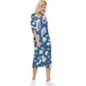 Isometric-seamless-pattern-megapolis Bow Sleeve Chiffon Midi Dress View3