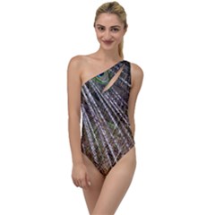 Peacock-feathers-pattern-colorful To One Side Swimsuit by Amaryn4rt