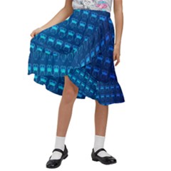 Bird Pattern Owl Drawing Kids  Ruffle Flared Wrap Midi Skirt by Pakjumat