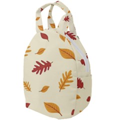 Leaves Autumn Fall Background Travel Backpack by Pakjumat