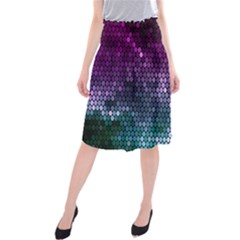 Digital Abstract Party Event Midi Beach Skirt by Pakjumat