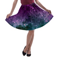 Digital Abstract Party Event A-line Skater Skirt by Pakjumat