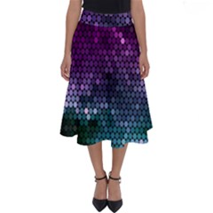 Digital Abstract Party Event Perfect Length Midi Skirt by Pakjumat