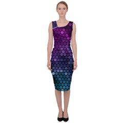 Digital Abstract Party Event Sleeveless Pencil Dress by Pakjumat