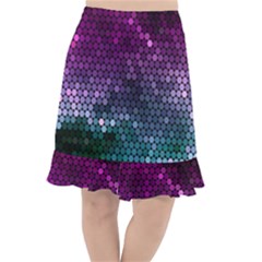 Digital Abstract Party Event Fishtail Chiffon Skirt by Pakjumat