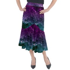 Digital Abstract Party Event Midi Mermaid Skirt by Pakjumat