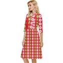 Festive Pattern Christmas Holiday Classy Knee Length Dress View3