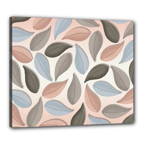 Leaves Pastel Background Nature Canvas 24  X 20  (stretched) by Pakjumat