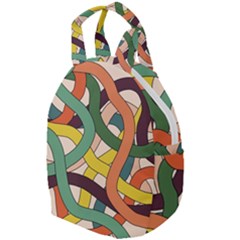 Snake Stripes Intertwined Abstract Travel Backpack by Pakjumat