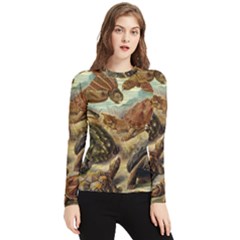 Turtles Leatherback Sea Turtle Women s Long Sleeve Rash Guard by Pakjumat