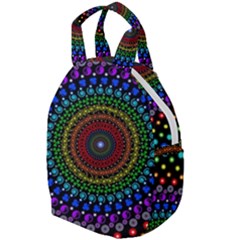 3d Psychedelic Shape Circle Dots Color Travel Backpack by Modalart