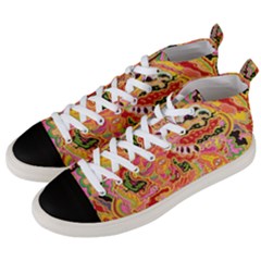 Fantasy Psychedelic Surrealism Trippy Men s Mid-top Canvas Sneakers by Modalart