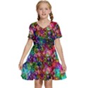 Psychedelic Bubbles Abstract Kids  Short Sleeve Tiered Mini Dress View1