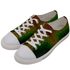 Psychedelic Screen Trippy Men s Low Top Canvas Sneakers by Modalart