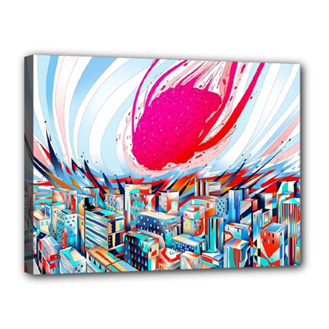 Artistic Psychedelic Art Canvas 16  X 12  (stretched) by Modalart