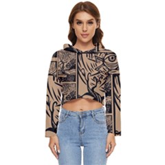 Artistic Psychedelic Women s Lightweight Cropped Hoodie by Modalart