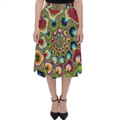 Colorful Psychedelic Fractal Trippy Classic Midi Skirt by Modalart