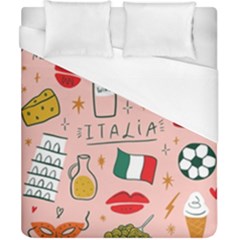 Food Pattern Italia Duvet Cover (california King Size) by Sarkoni