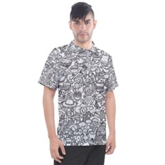 Food Doodle Pattern Men s Polo T-shirt by Sarkoni