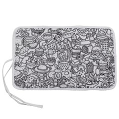 Food Doodle Pattern Pen Storage Case (s) by Sarkoni