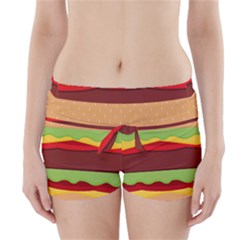 Cake Cute Burger Boyleg Bikini Wrap Bottoms by Dutashop