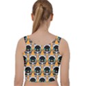 Cute Panda Velvet Racer Back Crop Top View2