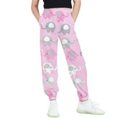 Animals Elephant Pink Cute Kids  Joggers by Dutashop