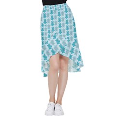 Sea Turtle Sea Animal Frill Hi Low Chiffon Skirt by Dutashop