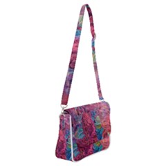 Blend 10-11 Liquify I Vibrance Shoulder Bag With Back Zipper by kaleidomarblingart