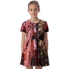 Hot Day In  Dallas-6 Kids  Short Sleeve Pinafore Style Dress by bestdesignintheworld