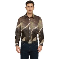 Baby Elephant Watering Hole Men s Long Sleeve  Shirt by Sarkoni
